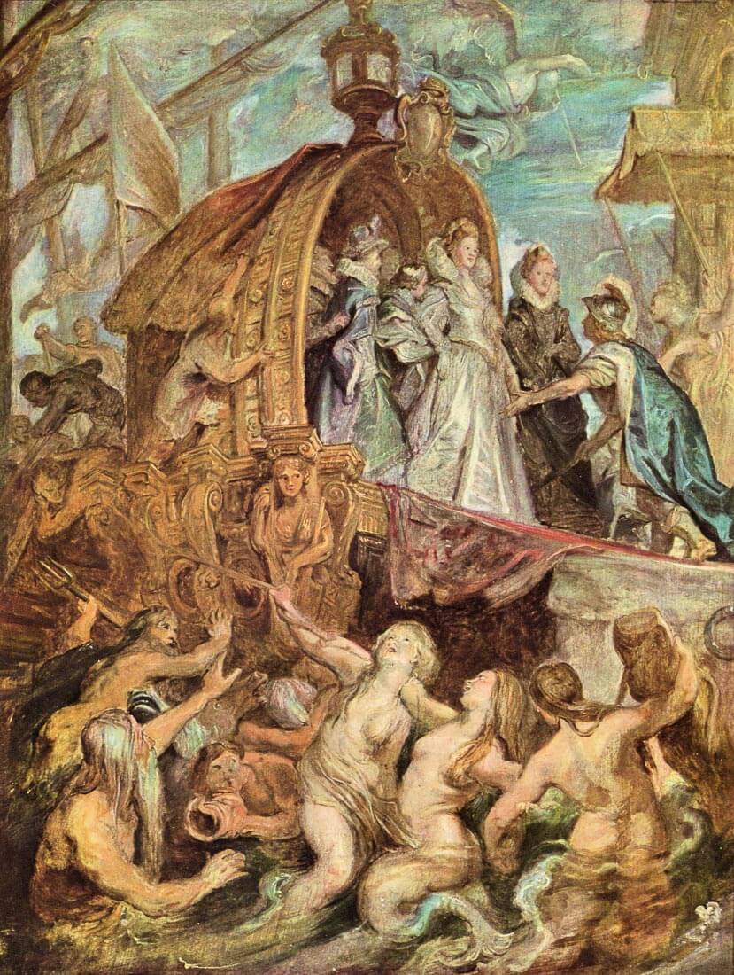 The Medicis Arriving in Marseille, sketch - Rubens