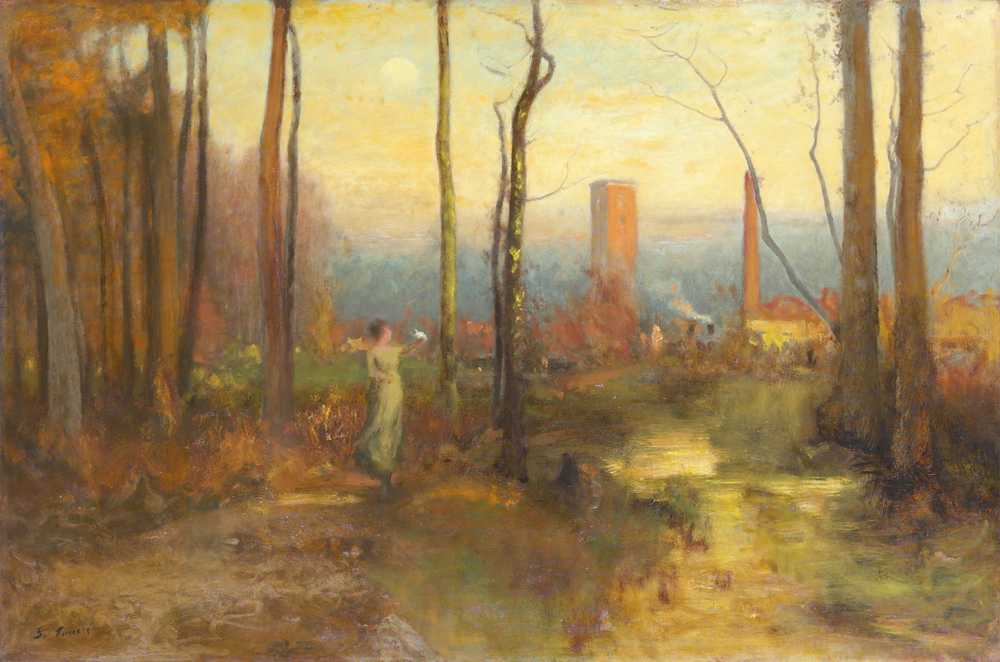 The Mill Stream, Montclair, New Jersey (c. 1888) - George Inness