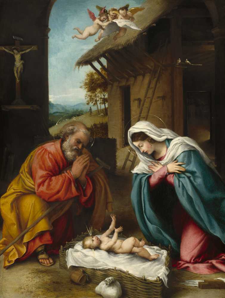 The Nativity (1523) - Lorenzo Lotto