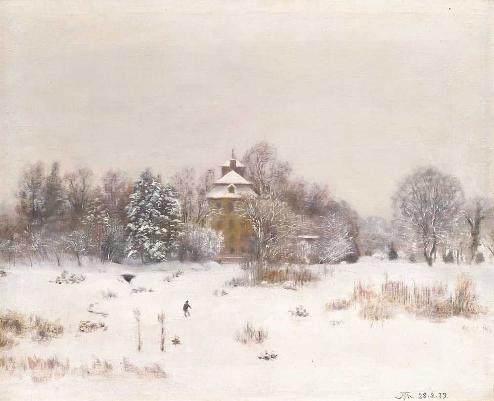 The 'Oede' near Frankfurt in Winter (1879) - Hans Thoma