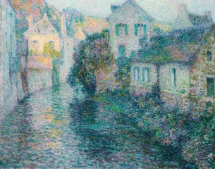 The Old Houses, Quimperle (1919) - Henri Le Sidaner