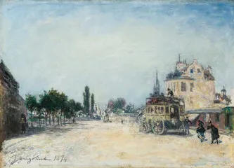 The Omnibus From La Glaciere To La Barriere Rochechouart (1874) - Jongkind