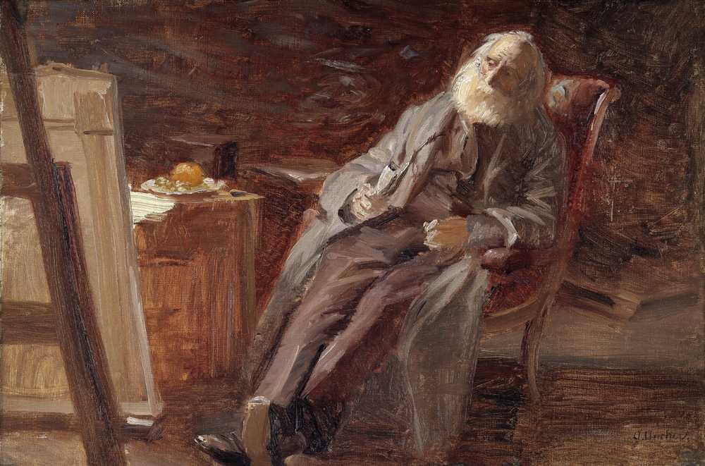The Painter Vilhelm Kyhn Smoking his Pipe (1903) - Anna Ancher