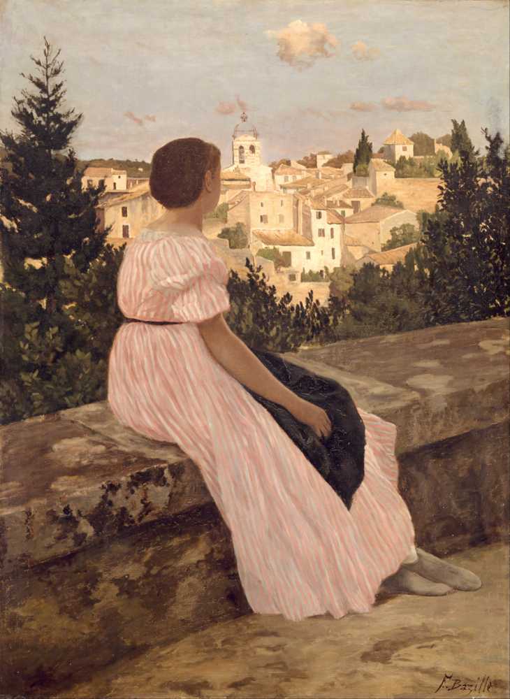 The Pink Dress - Frederic Bazille