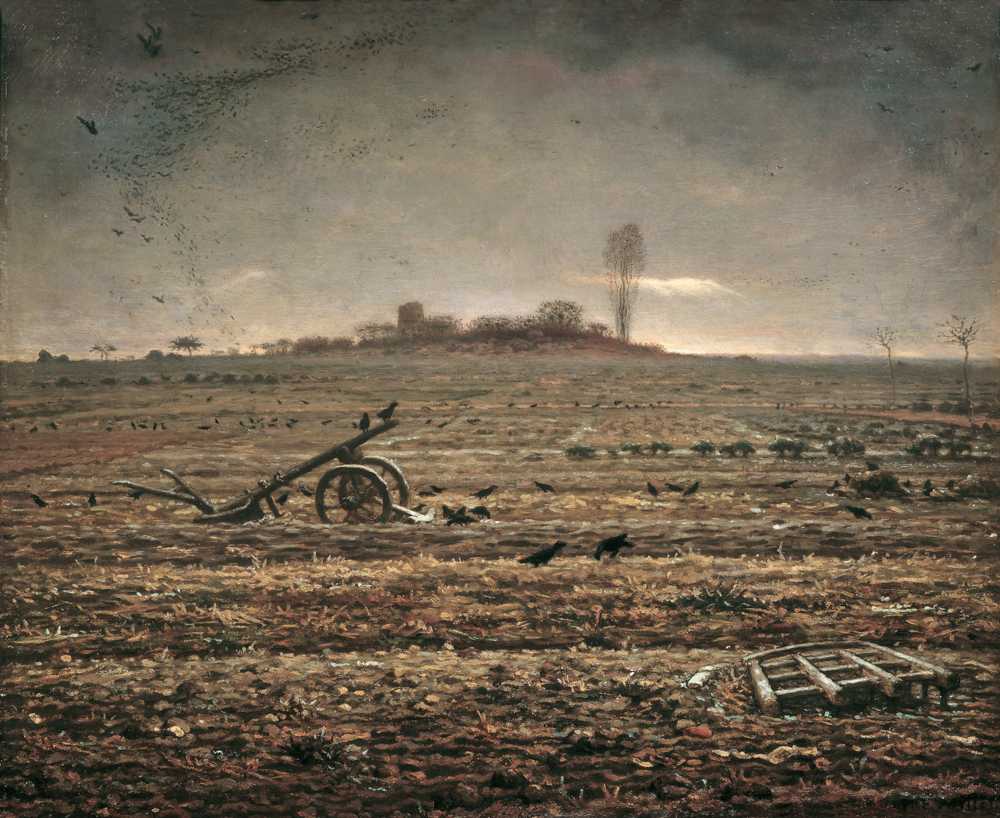 The Plain of Chailly with Harrow and Plow (1862) - Jean Francois Millet
