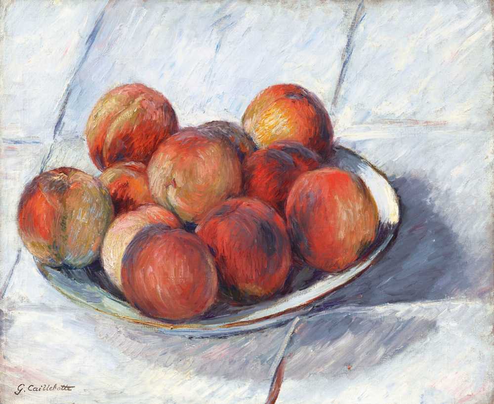 The Plate of Peaches (circa 1882) - Gustave Caillebotte