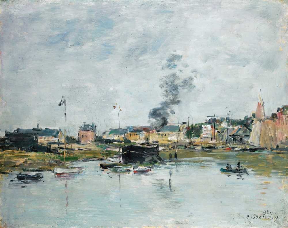 The Port of Trouville (1891) - Eugene Boudin