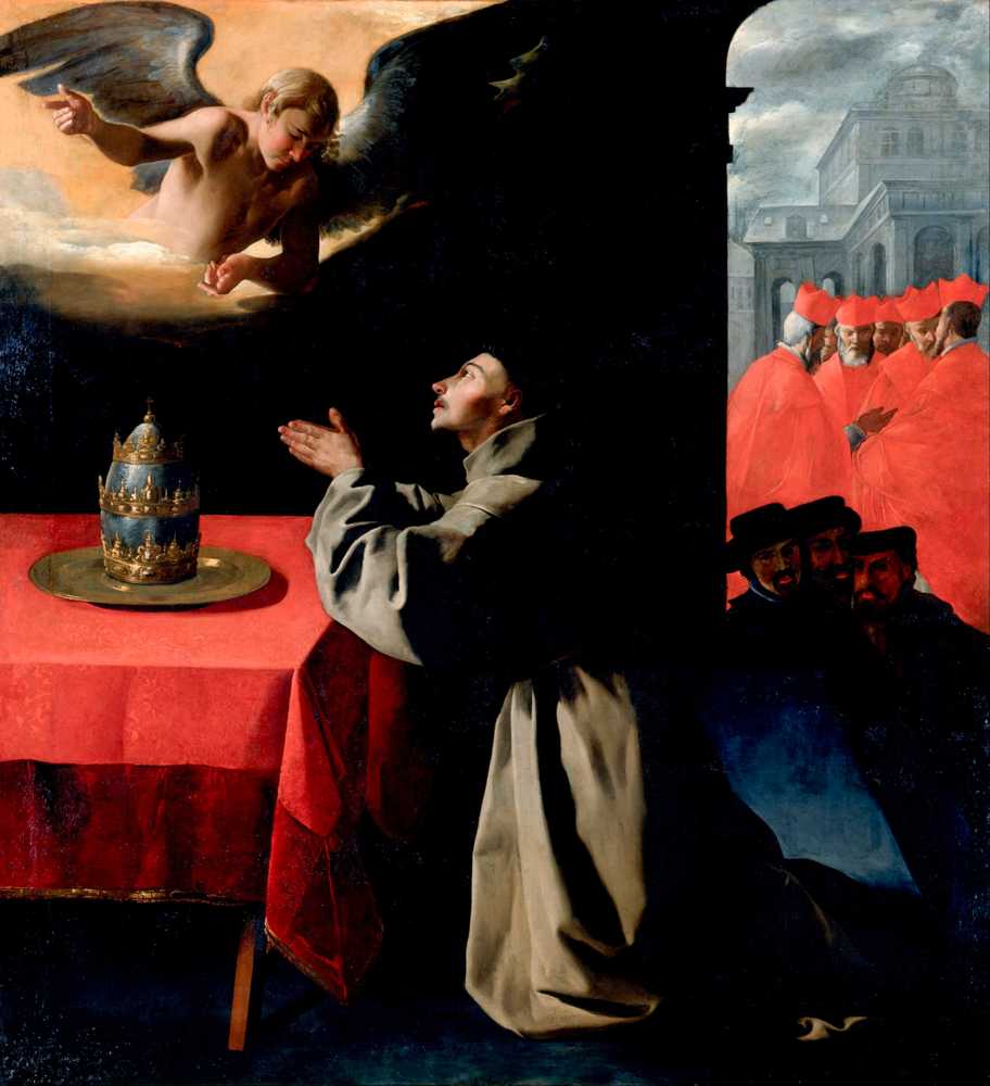 The Prayer Of St. Bonaventura About The Selection Of The New Pope - Zurbaran