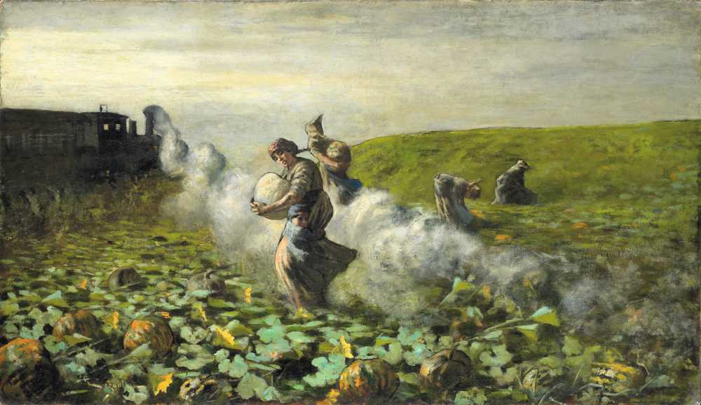 The Pumpkin Harvest (1897) - Giovanni Segantini