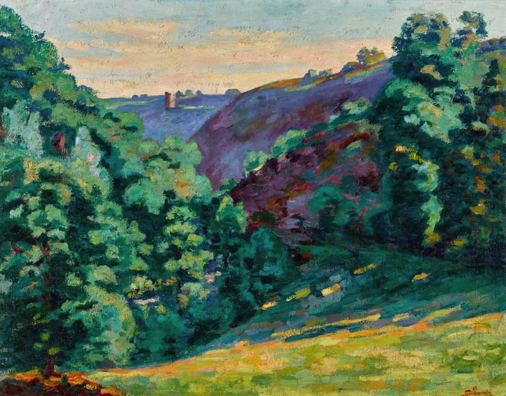 The Ravine of Madness, view from Chateau Crozant (1910) - Armand Guillaumin
