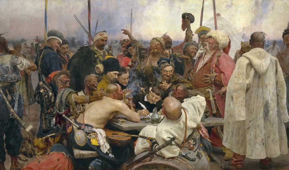 The Reply of the Zaporozhian Cossacks to Sultan Mehmet IV (1880-91) - Repin