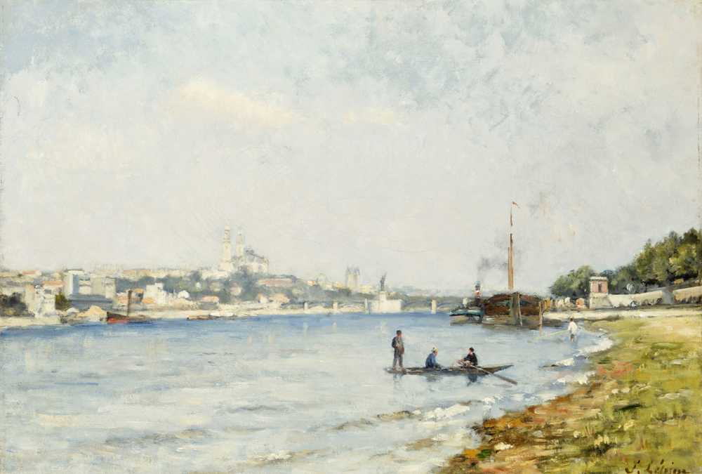 The Seine, at Passy (1880) - Stanislas Lepine