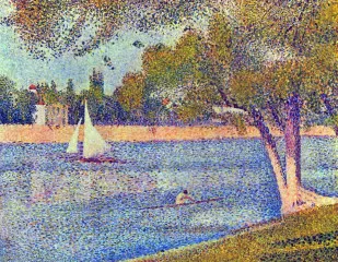 The Seine at the Grand Jatte, Spring - Seurat