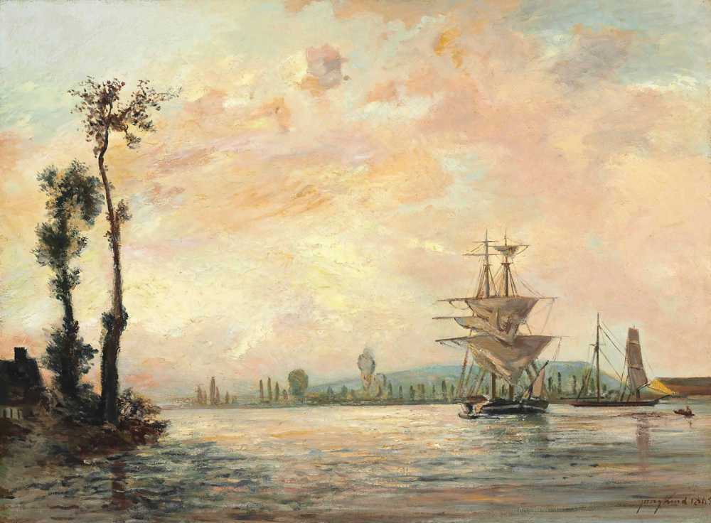 The Seine Near Rouen (1865) - Johan Barthold Jongkind
