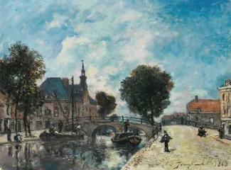 The Spui At The Hague (1868) - Johan Barthold Jongkind