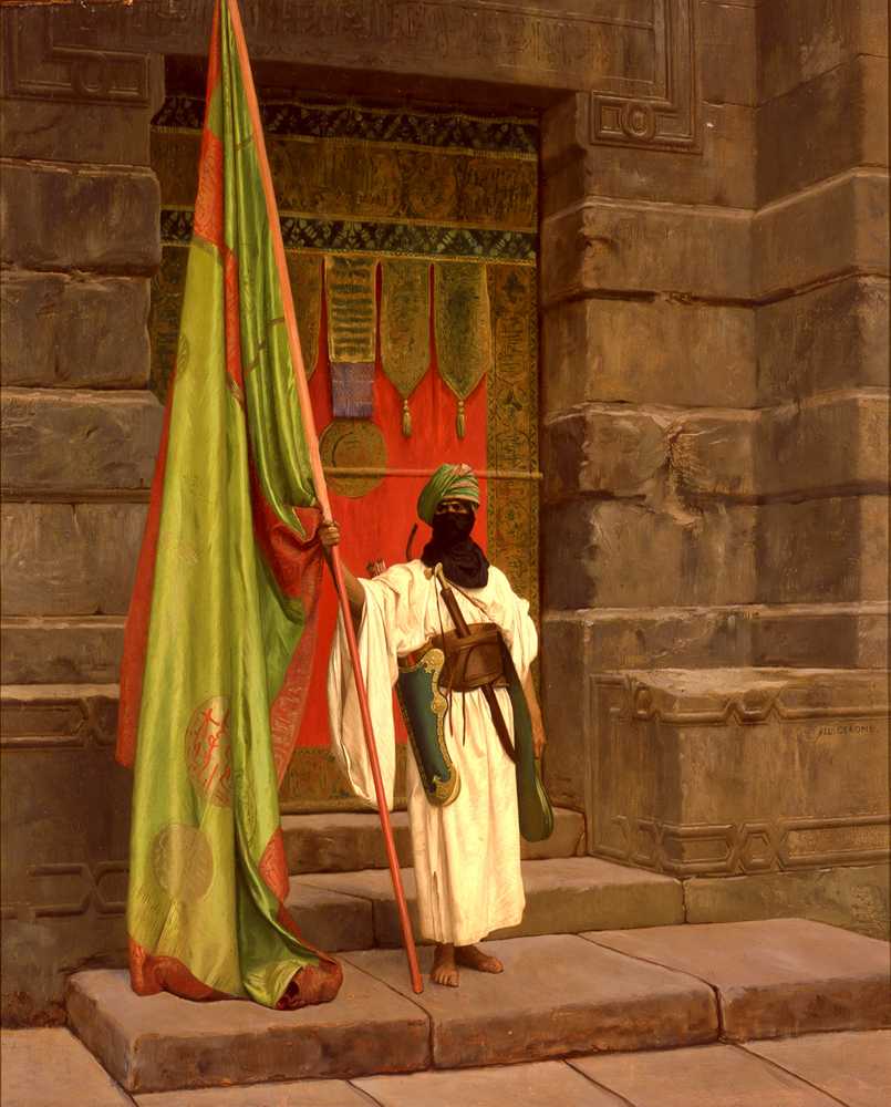 The Standing Bearer, Unfolding The Holy Flag (1876) - Jean-Leon Gerome