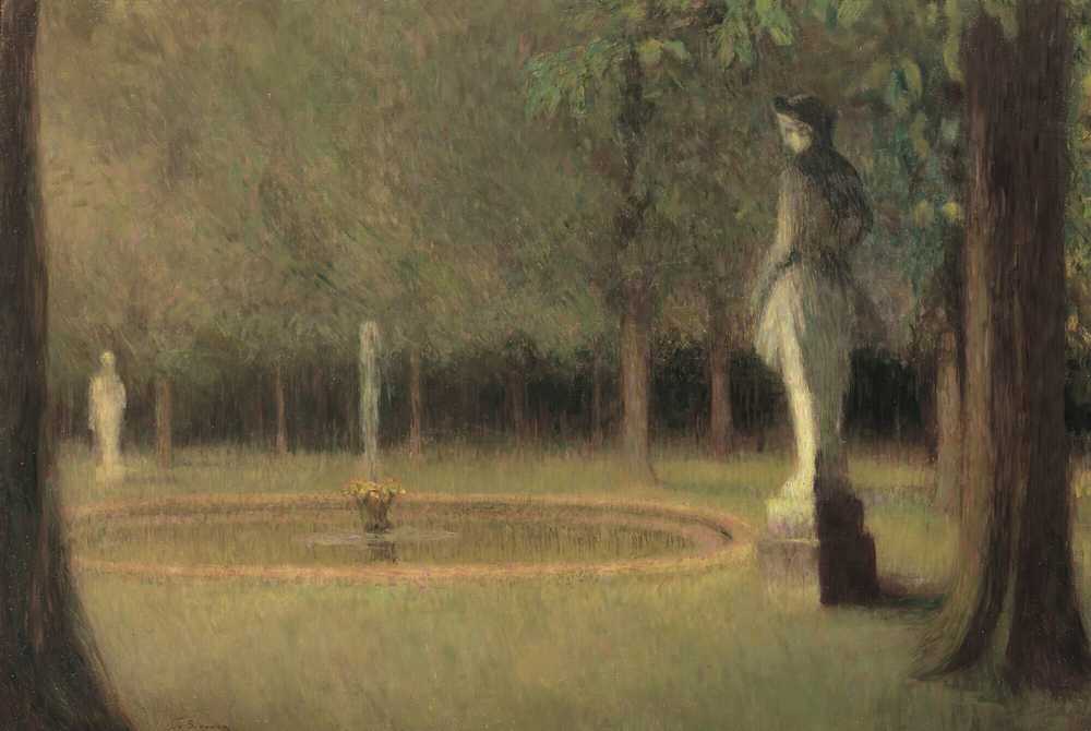 The Statues In The Park Of Versailles (1900) - Henri Le Sidaner