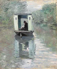 The Studio Boat (Le Bateau workshop) (1876) - Claude Monet