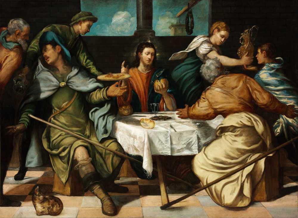 The Supper At Emmaus (C.1542) - Jacopo Tintoretto