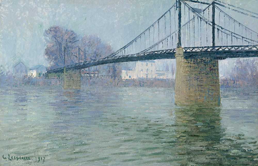 The Suspension Bridge At Triel (1917) - Gustave Loiseau