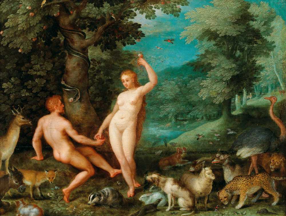 The Temptation Of Adam In Paradise - Jan Brueghel Starszy