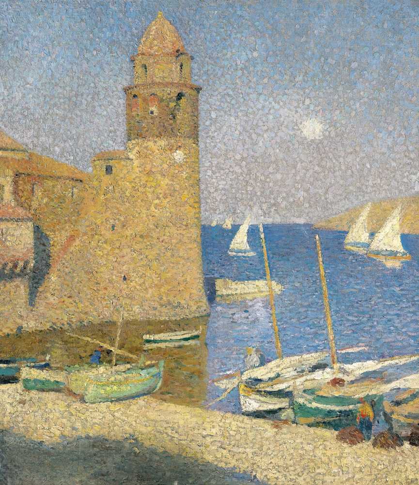 The Tower Of Collioure, Moonrise (1923-1924) - Henri-Jean Guillaume Martin