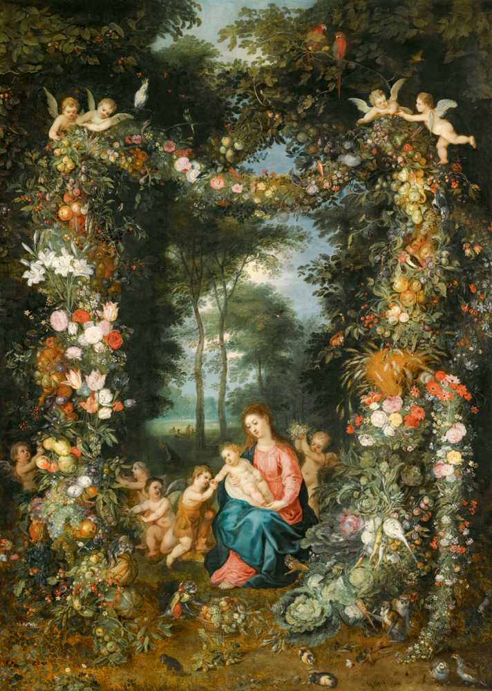 The Virgin And Child With The Infant St. John The Bapt... - Brueghel Jan younger