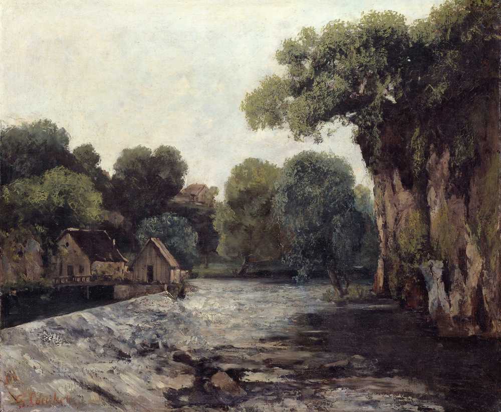 The Weir at the Mill (1866) - Gustave Courbet
