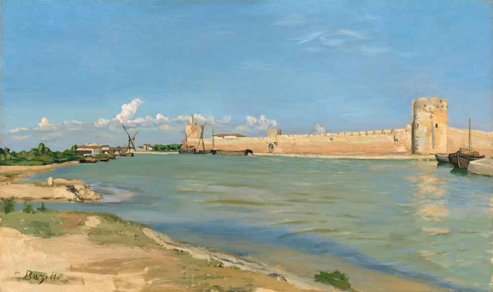 The Western Ramparts at Aigues-Mortes, 1867 - Frederic Bazille