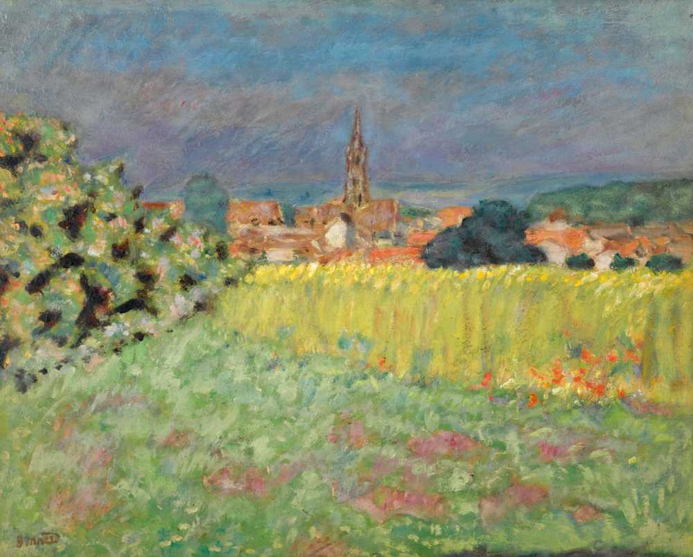The Wheat Field In Front Of The Church (circa 1907) - Pierre Bonnard