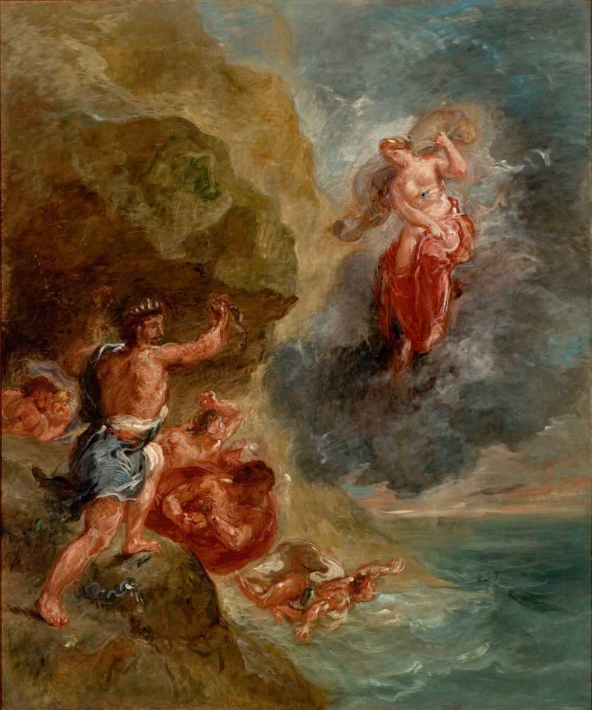 The Winter – Juno beseeches to destroy Eneas’ Fleet (1856-1863) - Delacroix