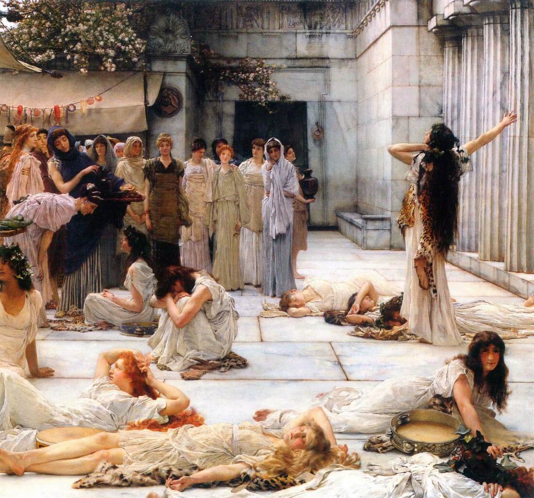 The women of Amphissa, detail - Alma-Tadema