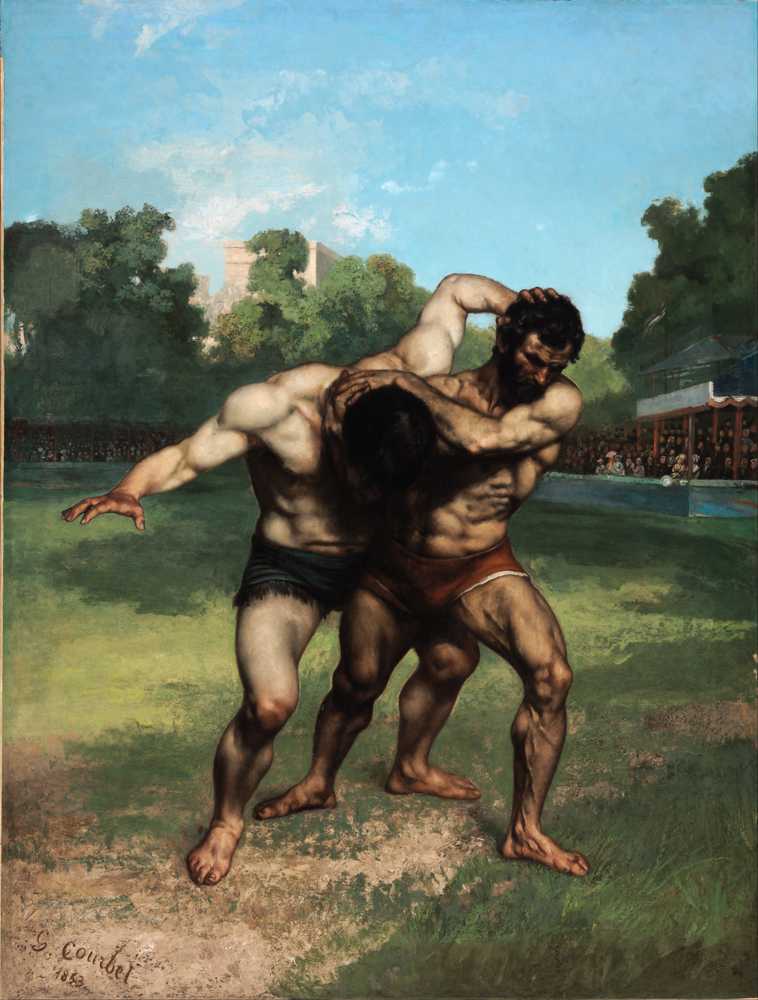 The Wrestlers - Gustave Courbet