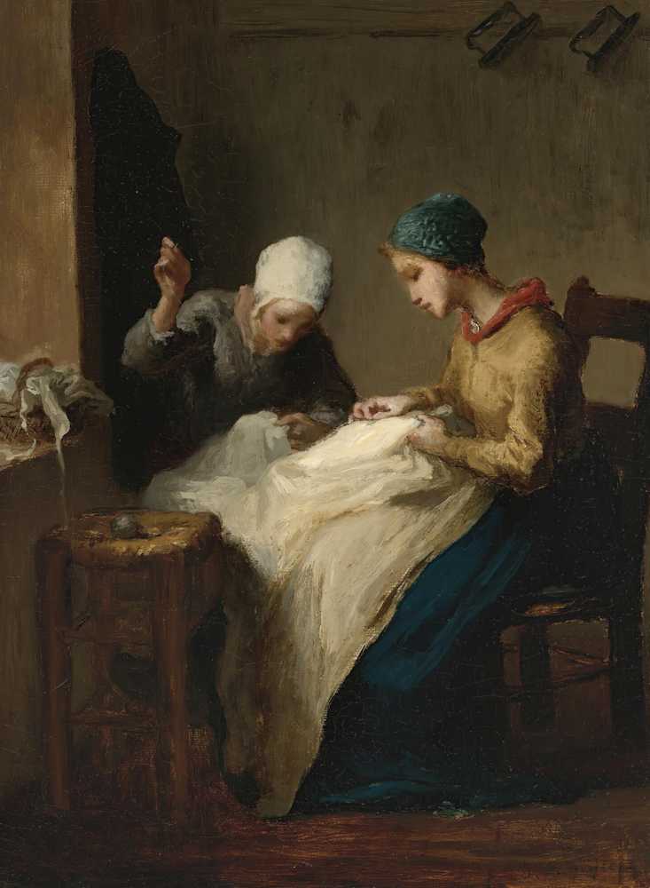 The young seamstresses - Jean Francois Millet