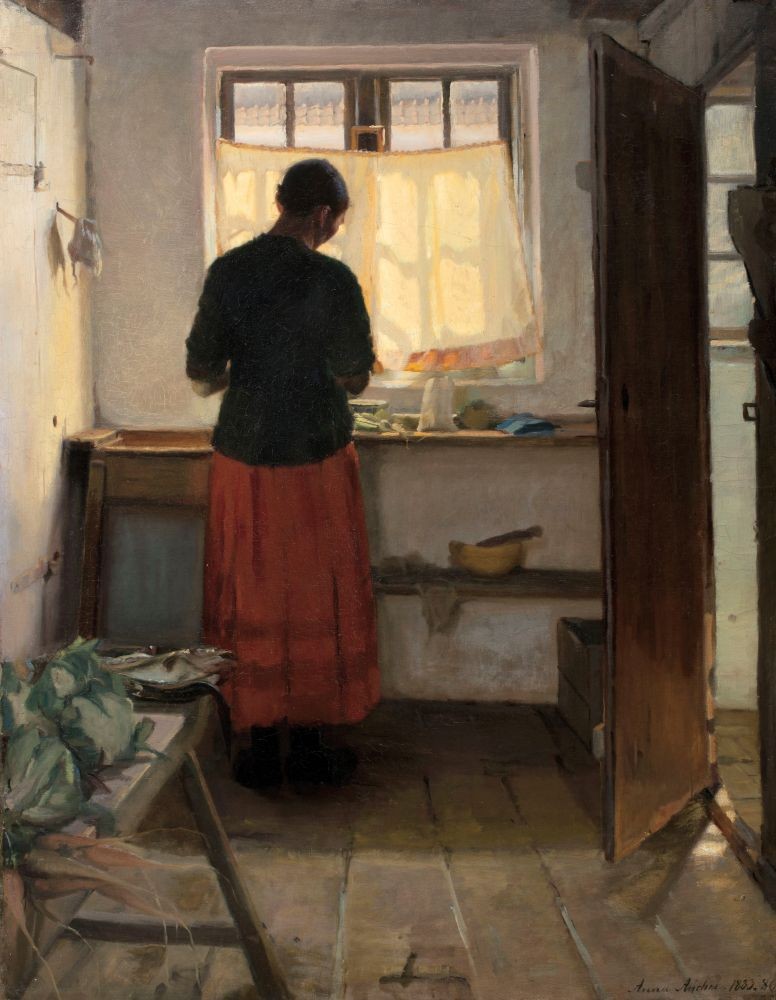 Girl in the kitchen [1] - Anna Ancher