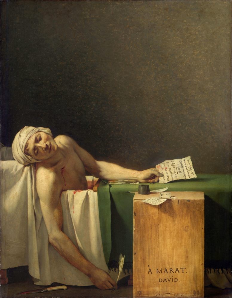 The murdered Marat - Jacques Louis David