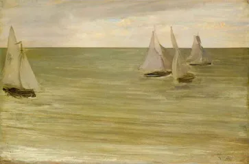 Trouville (Grey and Green, the Silver Sea) - James Abbott McNeill Whis