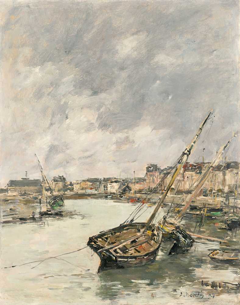 Trouville, The Port, Low Tide (1894) - Eugene Boudin