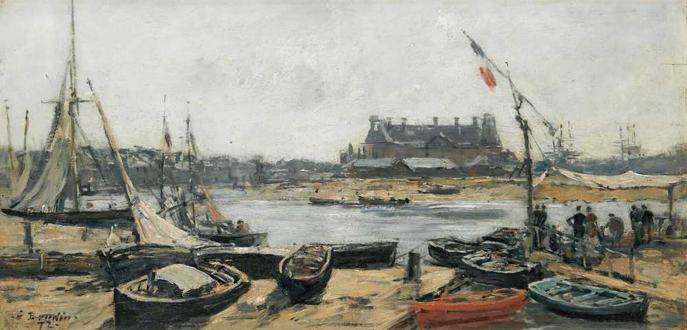 Trouville, View Of The Port Taken From The Pier (1872) - Eugene Boudin