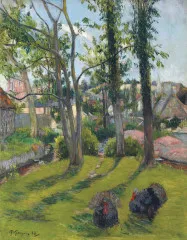 Turkeys, Pont-Aven (1888) - Paul Gauguin