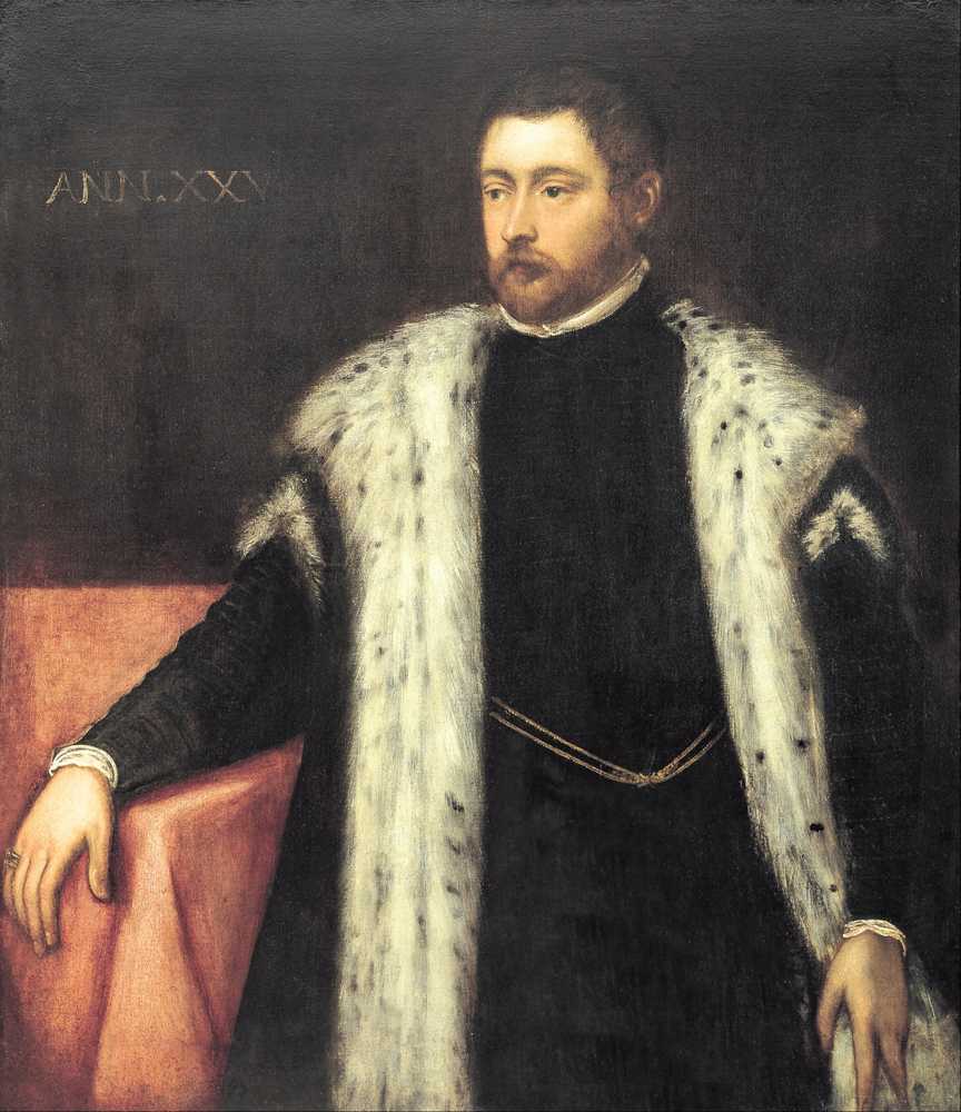 Twenty-five year old Youth with Fur-lined Coat - Jacopo Tintoretto