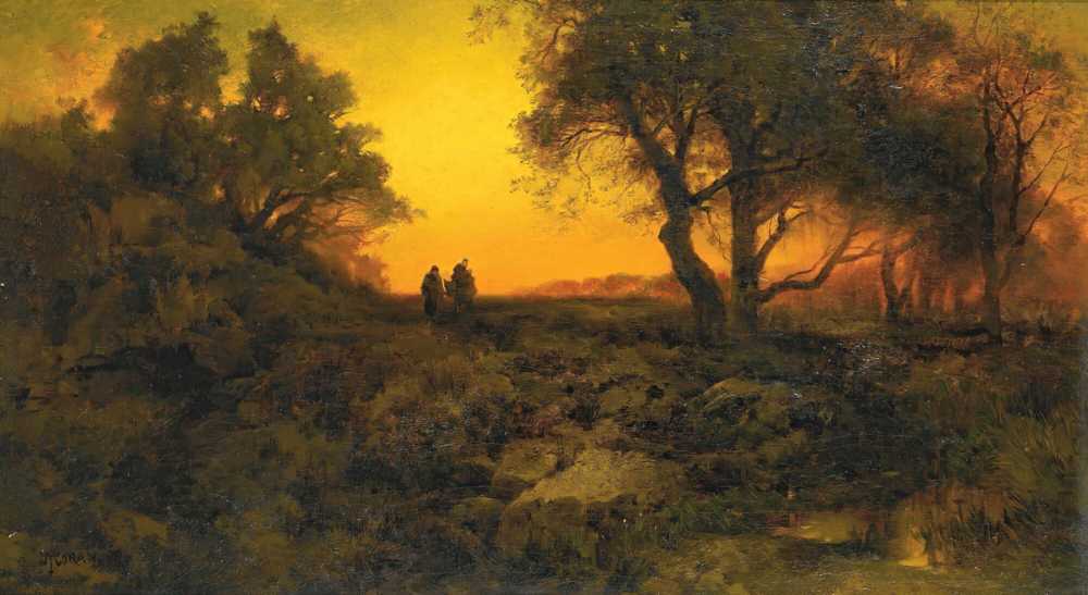 Twilight Landscape (Flight Into Egypt) (1878) - Thomas Moran