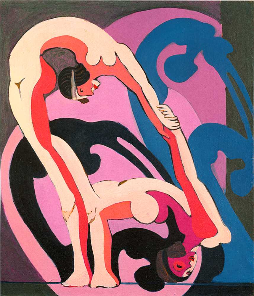 two acrobats (1932 - 1933) - Ernst Ludwig Kirchner
