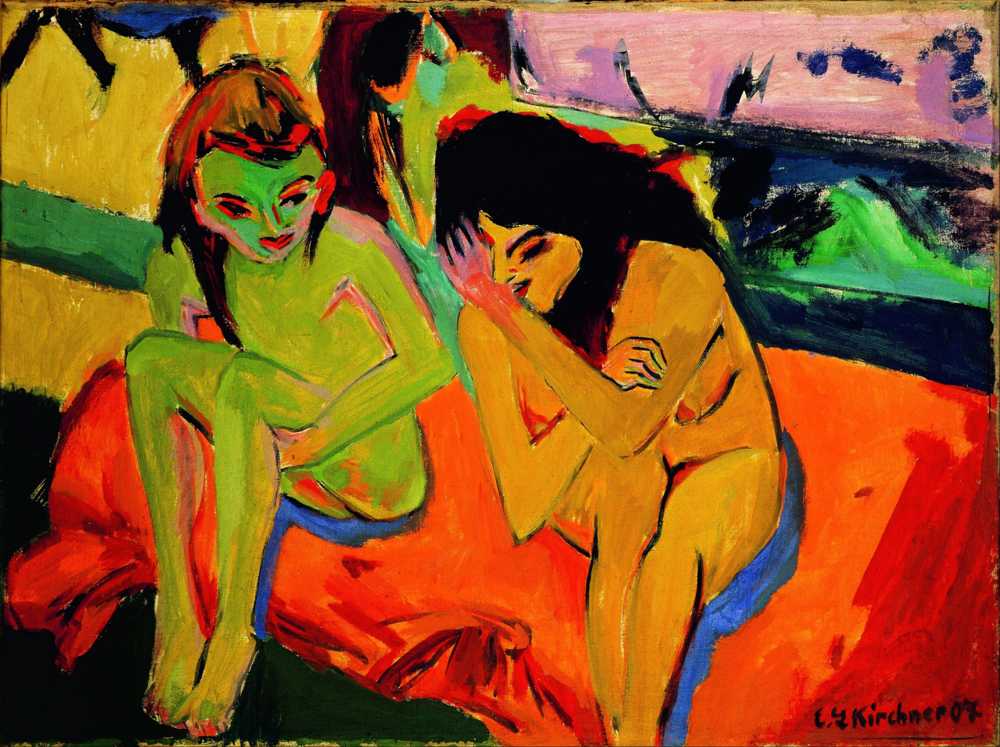 Two Girls (1910) - Ernst Ludwig Kirchner