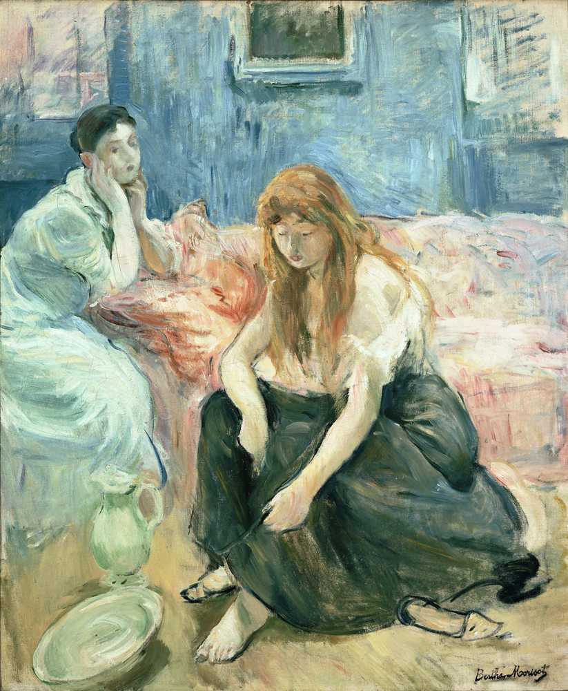 Two Girls (circa 1894) - Berthe Morisot