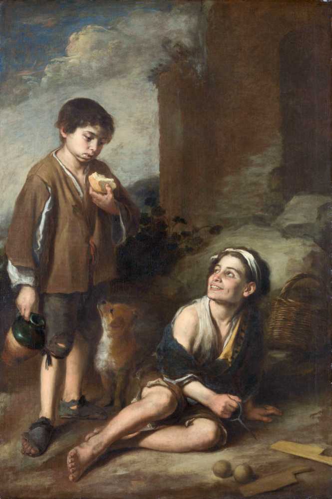 Two Peasant Boys - Bartolome Esteban Perez Murillo