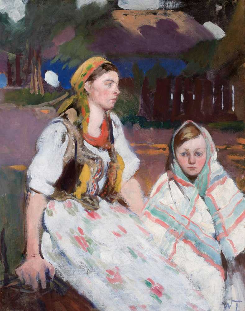 Two peasant girls - Włodzimierz Tetmajer