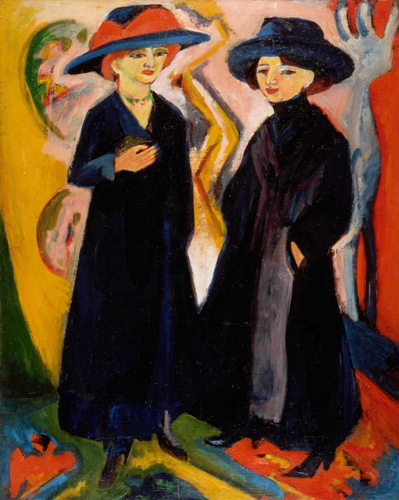 Two Women (1911-1912) - Ernst Ludwig Kirchner