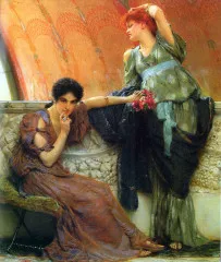 Unconscious rivals, detail - Alma-Tadema