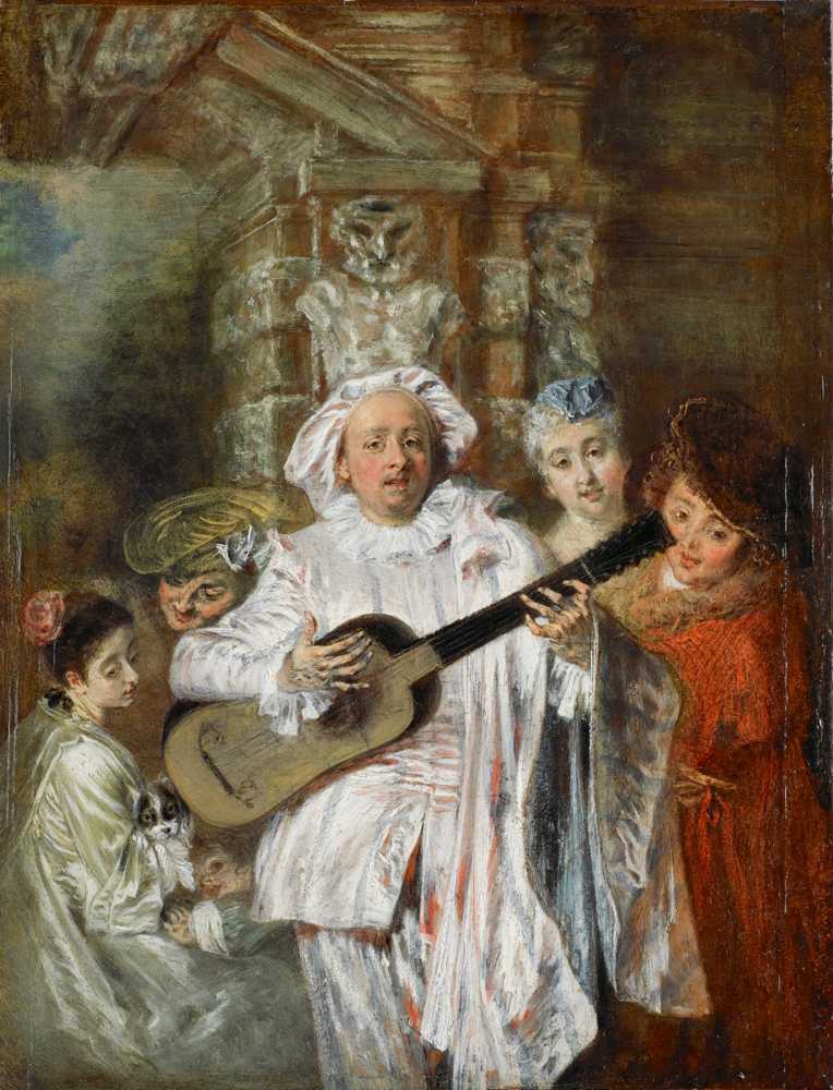 Under a Mezetin dress - Jean-Antoine Watteau